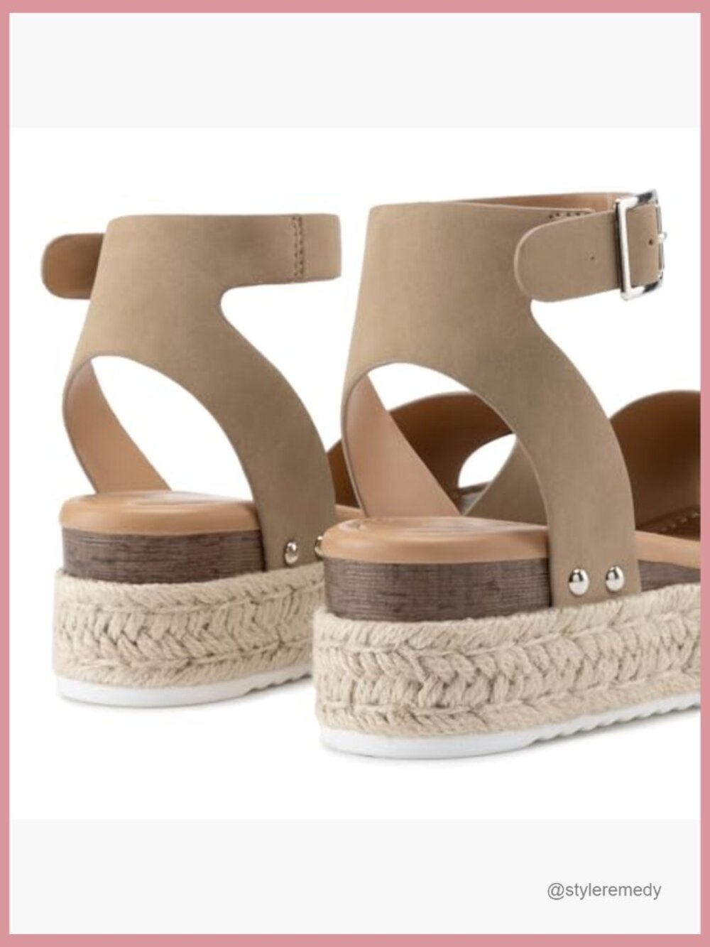 Espadrille Wedge Sandals Platform Open Toe Buckle Ankle Strap Casual Summer - Picture 5 of 7
